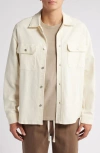 Frame Man Denim Outerwear Cream Size Xxl Cotton In Natural