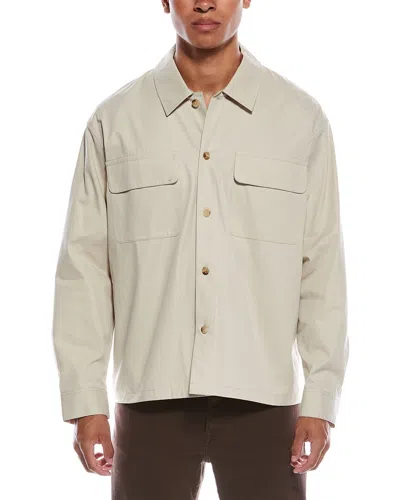 Frame Double Pocket Overshirt In Neutral