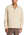 Frame Denim Double Pocket Wool-blend Shirt In Nude