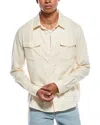 Frame Denim Double Pocket Wool-blend Shirt In Neutral