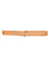 Frame Belt Double Strap Waist Leather In Brown