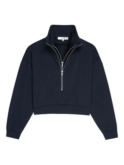 Frame Double Zip Sweatshirt In Blue
