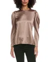 Frame Denim Draped Femme Blouse In Brown