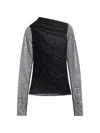 Frame Draped Top In Black