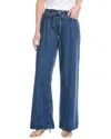 Frame Denim Drawstring Ghost Wide Leg Jean In Blue