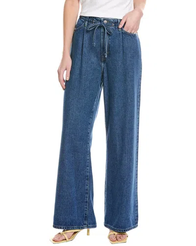 Frame Denim Drawstring Ghost Wide Leg Jean In Blue