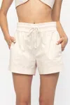 Frame Drawstring Lounge Short In Flax In Neutral
