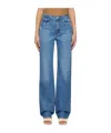 Frame Dressed Detail Jeans Pants In Blue