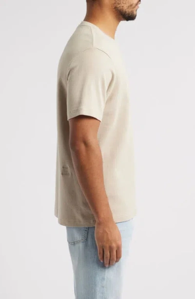 Frame Duo Fold Cotton T-shirt In Light Beige