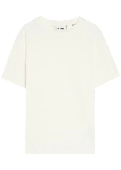 Frame Duo Fold Cotton T-shirt In White