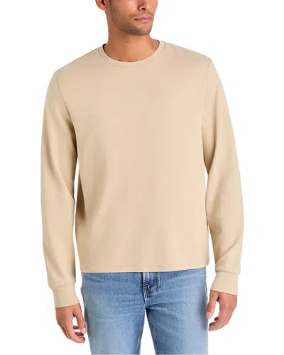 Frame Duo Fold Crew Shirt In Brown