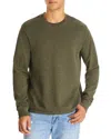 Frame Duo Fold Crew Shirt In Heather Olive