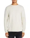 Frame Duo Fold Long Sleeve Cotton T-shirt In Oatmeal Heather