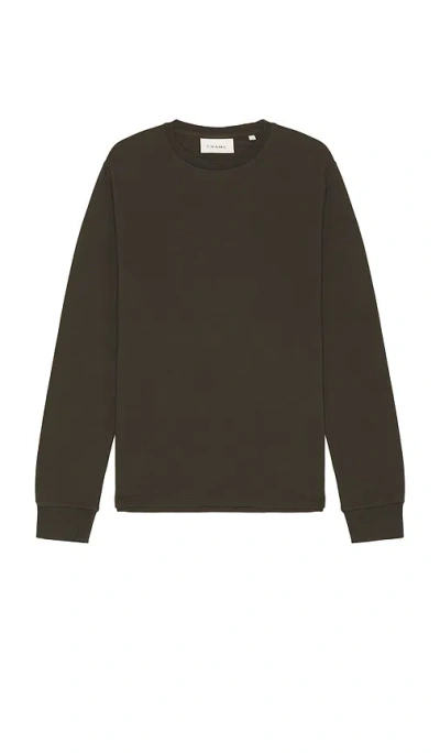 Frame Duo Fold Crew In Dark Taupe