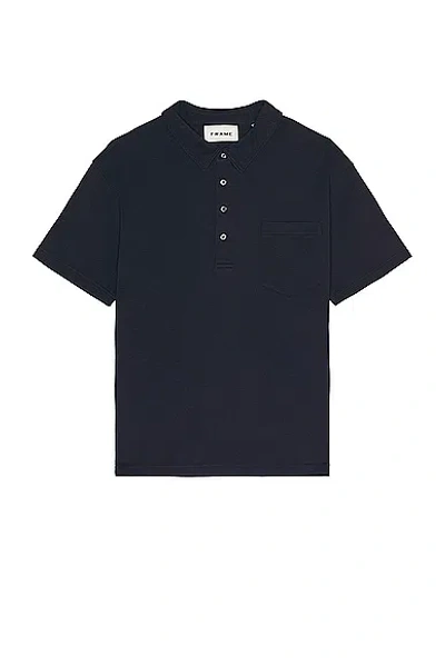 Frame Duo Fold Polo In Navy