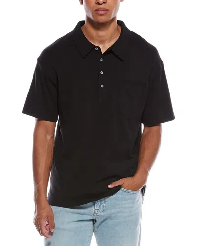 Frame Duo Fold Polo Shirt In Black
