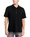 Frame Duo Fold Short Sleeve Polo Shirt In Black