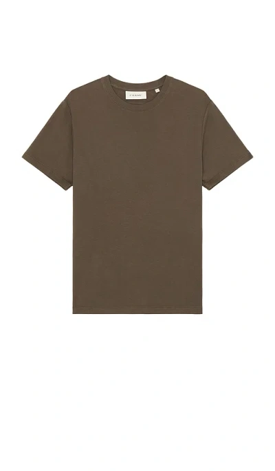 Frame Duo Fold Short Sleeve Tee In Taupe