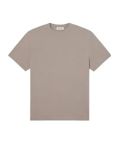 Frame Short Sleeve Light Cotton Tee Smoky Mocha In Brown