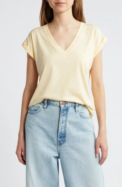 Frame Easy V-neck Tee In Canary