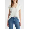 Frame Easy Cotton V-neck T-shirt In White