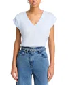 Frame Easy V-neck Tee In Light Chambray In Light Chambray