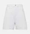 Frame Easy Denim Shorts In White
