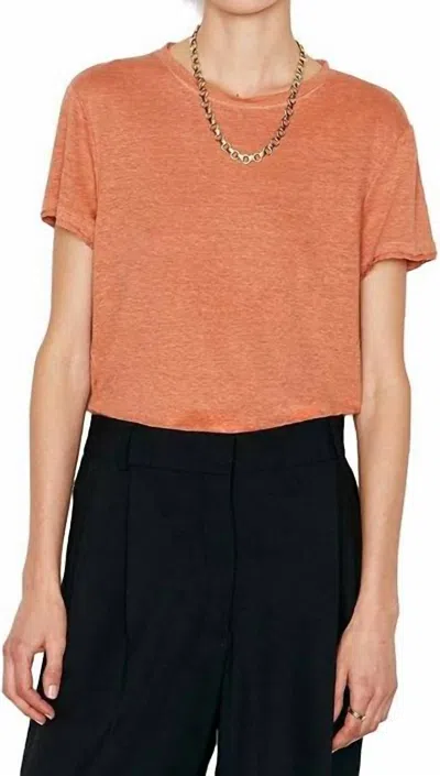 Frame Easy True Short Sleeve Tee In Terracotta In Orange
