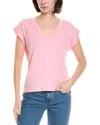Frame Easy V-neck T-shirt In Pink