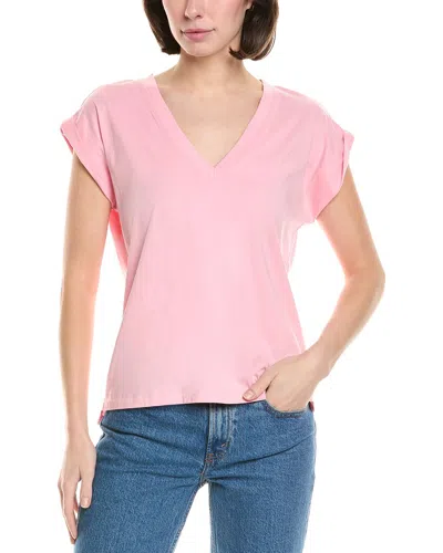 Frame Easy V-neck T-shirt In Pink