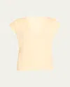 Frame Easy V-neck Tee In Chocolate Brown