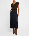 Frame Easy V-neck Tee In Chocolate Brown