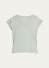 Frame Easy V-neck Tee In Sage