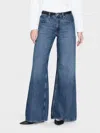 Frame Denim Pixie Easy Lucite Wide Flare Jean In Blue