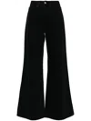 Frame Easy Wide Flare High-rise Flared Jeans In Black