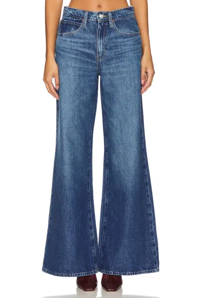 Frame Easy Wide Flare Jeans In Lucite In Blue