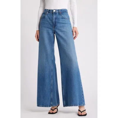 Frame Easy Wide Flare Jeans In Blue