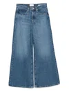 Frame Le Slim Palazzo Bardot Pocket Wide Leg Jeans In Blue