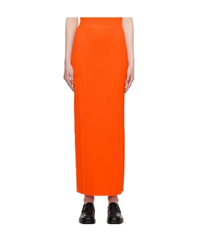 Frame Elastic Waist Skirt In Red