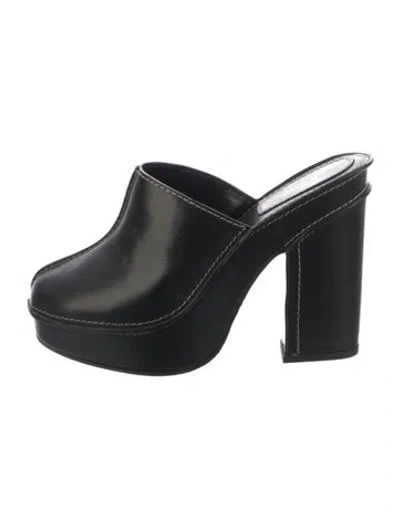 Pre-owned Frame Elio Patent Leather Mules In Black