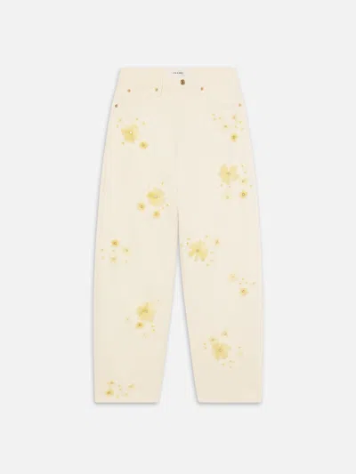 Frame Embellished Low Slung Barrel Jeans