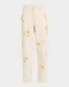 Frame Embellished Low-slung Barrel Jeans