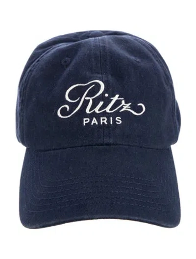 Pre-owned Frame Embroidered Adjustable Baseball Cap In Blue