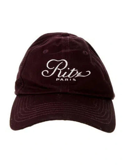 Pre-owned Frame Embroidered Baseball Cap In Burgundy