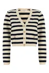 Frame Embroidered Cotton Blend Cardigan