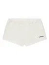 Frame Embroidered-detail Cotton Shorts In Neutral