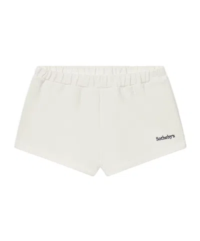 Frame Embroidered-detail Cotton Shorts In White
