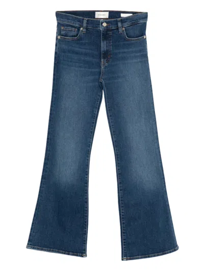 Frame Essential High-waisted Denim With 5 Pockets In Animal Print