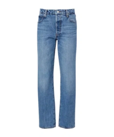 Frame Essential Straight Jeans In Blue