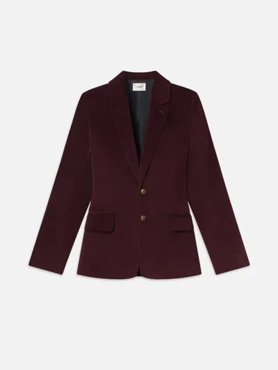 Frame Everyday Velvet Blazer In Red